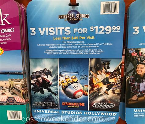 universal studios hollywood tickets costco